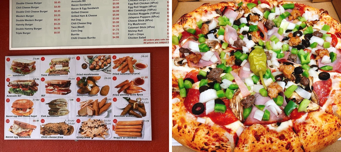 Sam's Pizza Menu