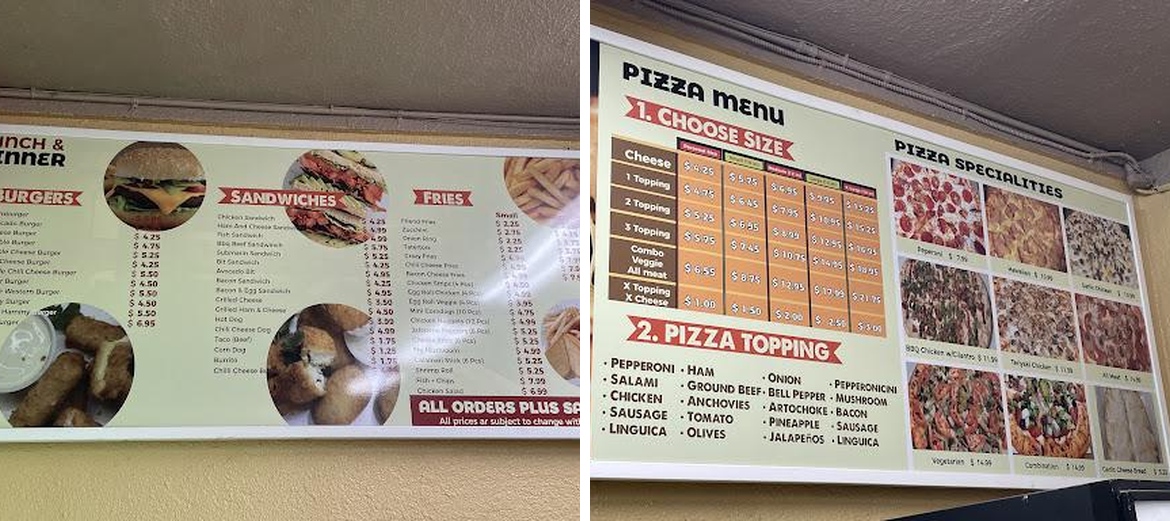 Sam's Pizza Menu image 1